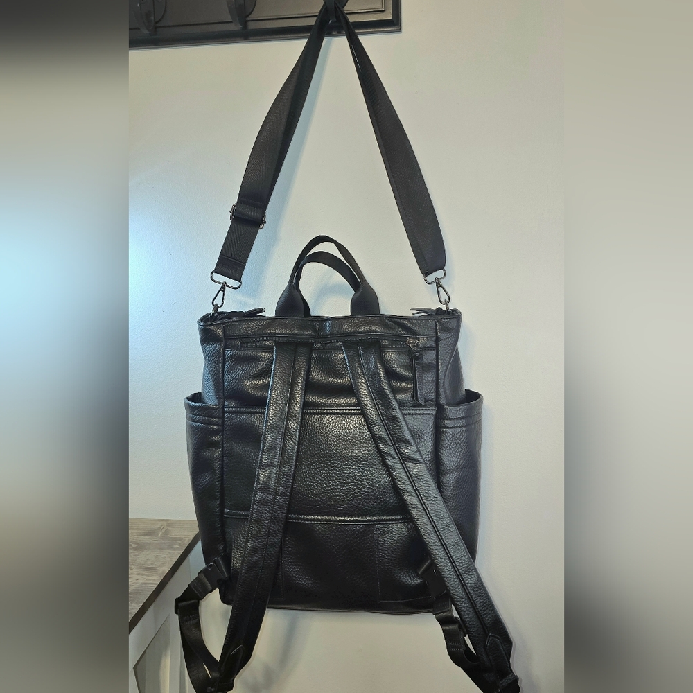 Louenhide NWOT Bronx Vegan Leather Black Backpack - Picture 4 of 16